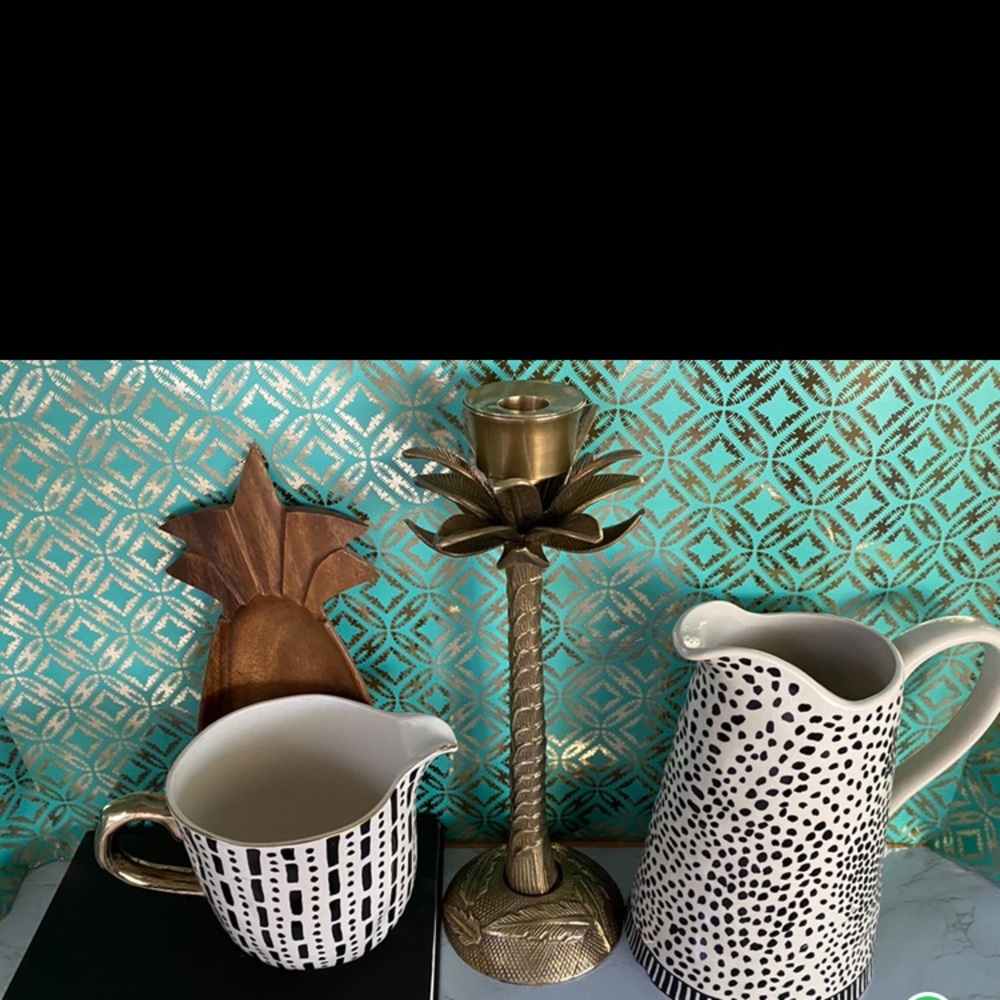 Mid century Abstract pitcher and pot bundle